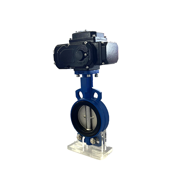 电动对夹衬胶蝶阀